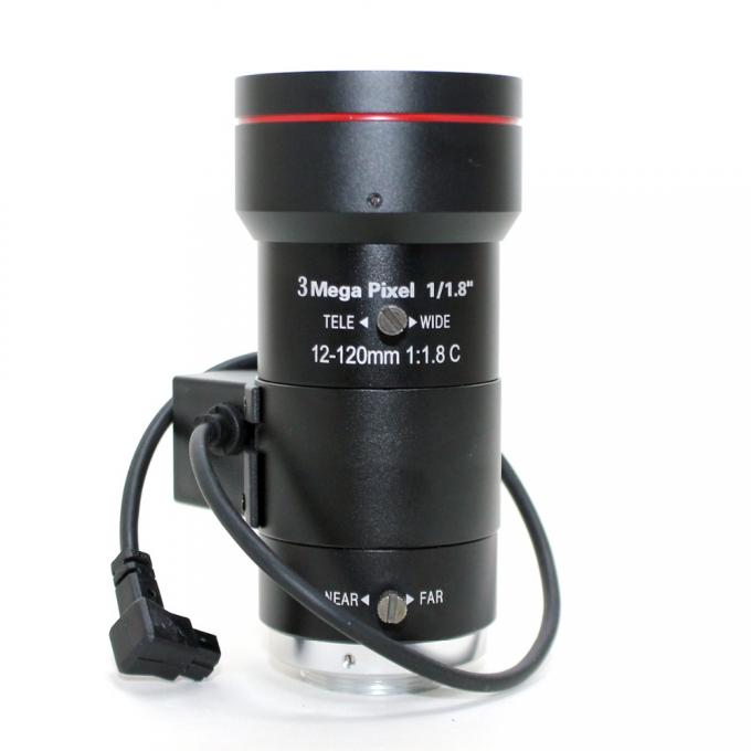 Telephoto 12120mm βιομηχανικός φακός 1/1.8 μηχανικής όρασης ίντσας HD αυτόματος ίριδων FA φακός CCTV γ-λιμένων διαστρεβλώσεων ζουμ χαμηλός
