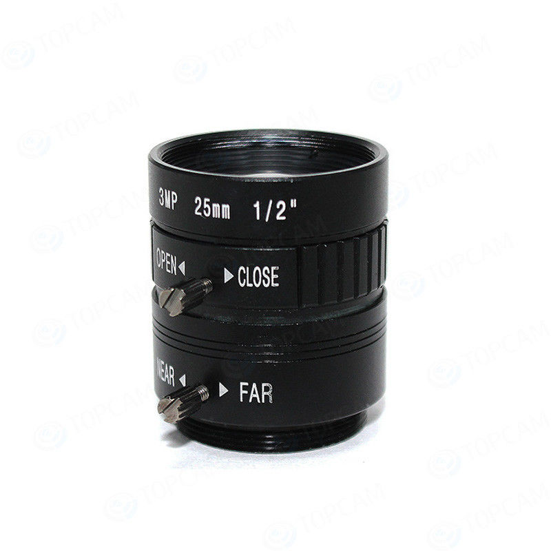 Industrial Camera Machine Vision Lens Fixed Manual IRIS Focus Zoom Lens C Mount 3MP 25mm HD